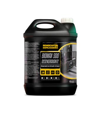 Desengraxante ecológico para limpeza de Empilhadeira BIOMAX 500 Remocap Empilhadeira - 5l