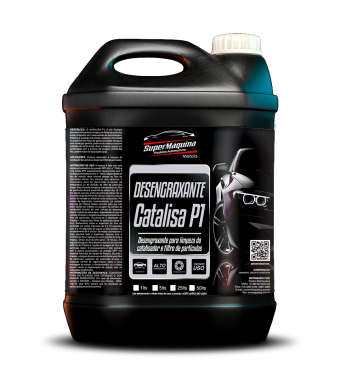 DESENGRAXANTE CATALISA P1 - DESENGRAXANTE PARA LIMPEZA DO CATALISADOR E FILTRO DE PARTÍCULA - SUPER MÁQUINA 5L