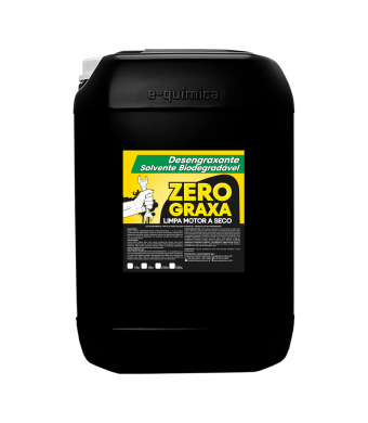 Desengraxante solvente biodegradável limpa motor a seco 25Lts - ZERO GRAXA (Remove Graxa, Óleo e Piche)