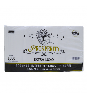 Papel Toalha Luxo Interfolhado 2 Dobras Contém 1000