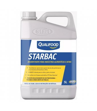 Desinfetante para superfícies externas de equipamentos e utensílios de processamento STARBAC - 5L