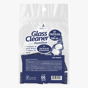 LIMPA VIDROS EM PASTILHAS EFERVESCENTES - GLASS CLEANER PASTILHAS – 6un (pack) 2,5g - MULTQUIMICA