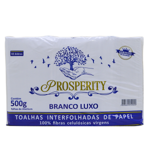Papel Toalha Branco Luxo Interfolhado 2 Dobras Contém 500g