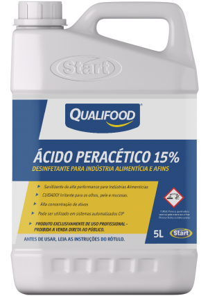 Sanitizante para Indústrias Alimentícias ÁCIDO PERACÉTICO 15% - 5L
