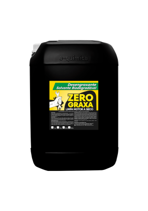 Desengraxante solvente biodegradável limpa motor a seco 25Lts - ZERO GRAXA (Remove Graxa, Óleo e Piche)
