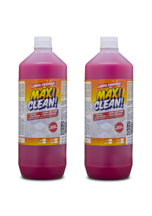 Kit Limpa pedras concentrado Maxi Clean 2 Unidades de 1Lts - (Piso externo) 