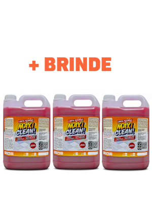 Kit Limpa pedras concentrado Maxi Clean 3 Uniddades de 5Lts + Brinde - (Piso externo) 