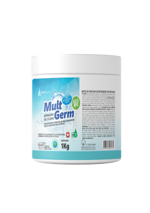 DETERGENTE DESINFETANTE HOSPITALAR - MULT GERM GERADOR DE CLORO – 1kg - MULTQUIMICA