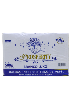 Papel Toalha Branco Luxo Interfolhado 2 Dobras Contém 500g