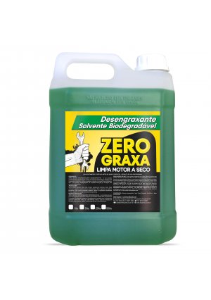 Desengraxante solvente biodegradável limpa motor a seco 5Lts - ZERO GRAXA (Remove Graxa, Óleo e Piche)