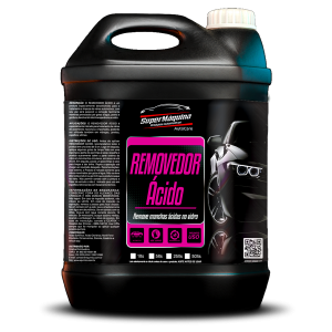 Removedor de manchas de água em Vidro removedor ácido 5L - SUPER MÁQUINA 