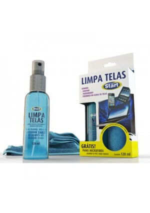 LIMPA TELAS 120 ML E 1 PANO MICROFIBRA 22X25CM START