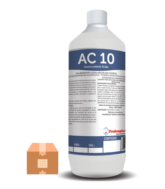 Removedor de Resíduos Orgânicos AC 10 Desincrustante Ácido - 1LT CX C/ 12 UN
